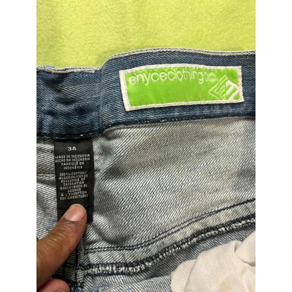 Vintage Enyce Jean Shorts Mens 34 Y2K  Embroidered Pockets Inseam 12